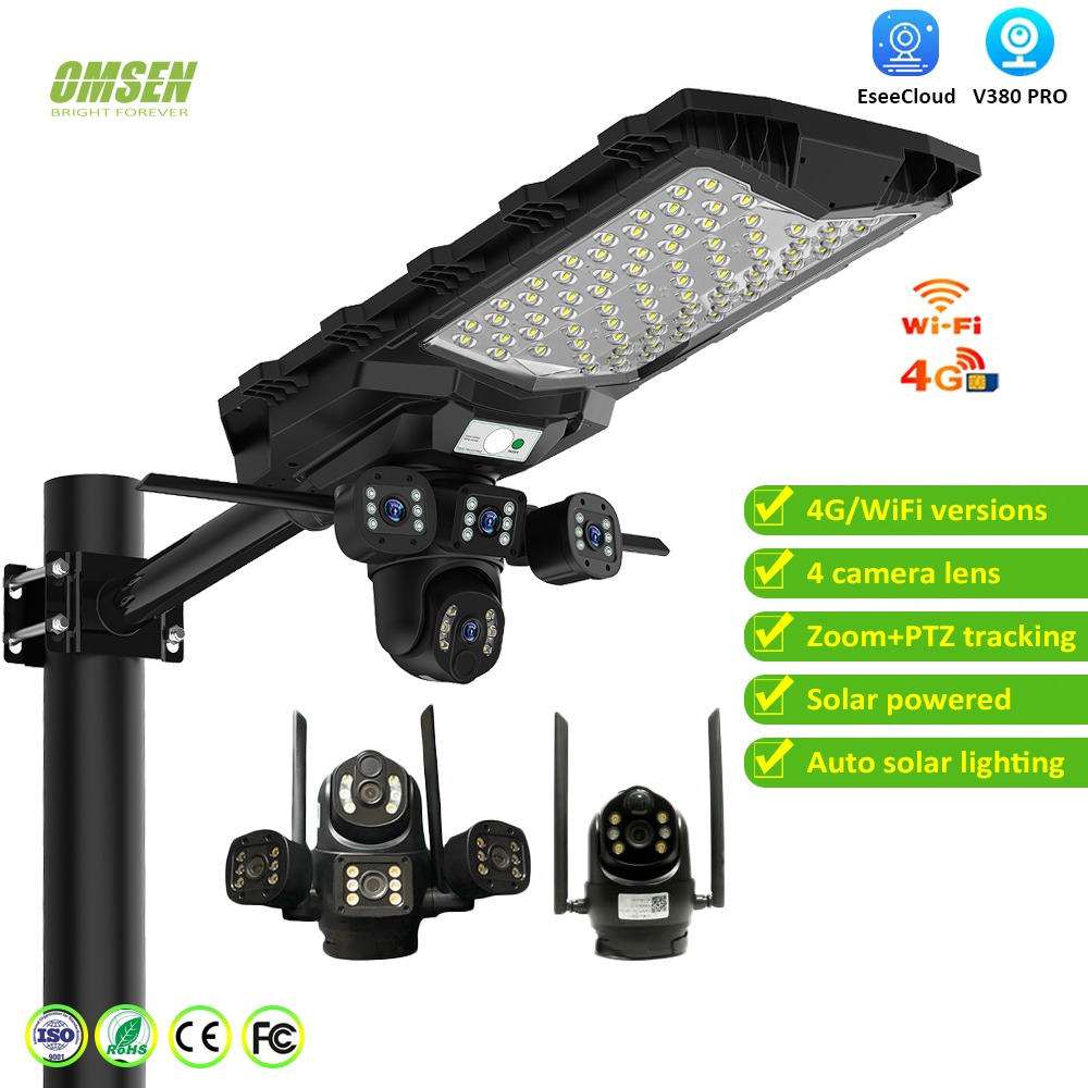new 450 watts 2 in1 solar street light with ai triple lens solar camera, solar street light 450w with cctv ai camera wi fi 4g v380pro eseecloud waterproof ip66 for garden courtyard road farm, triple lens, 4g camera supports airtel or safaricom sim cards, motion tracking, two way audio, aov technology, v380 pro app, automatic light on and off street light new 450 watts 2 in1 solar street light with ai triple lens solar camera, solar street light 450w with cctv ai camera wi fi 4g v380pro eseecloud waterproof ip66 for garden courtyard road farm, triple lens, 4g camera supports airtel or safaricom sim cards, motion tracking, two way audio, aov technology, v380 pro app, automatic light on and off street light