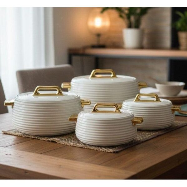 selvel giving shape to life! selvel smart pot casserole 4 pieces insulated food warmer set – stainless steel interior, long heat retention, *set of 4pcs smart pot insulated hotpots▪️1500ml▪️2000ml▪️3000ml▪️3500ml