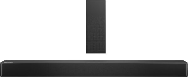 hisense hs2100, 2.1 ch soundbar, 240w max audio power, dolby audio, dts virtual: x, ultra slim wireless subwoofer, tv mode, ezplay