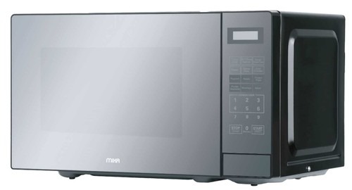 mika mmwdgpb2075mb 20l digital microwave oven with grill – mirror black | 1000w grill combo
