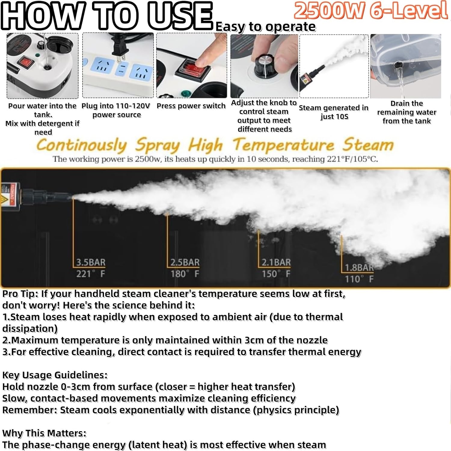 2500w 110/220v handheld pressurized steam cleaner, steam cleaner 2500w high pressure steamer for cleaning, car steamer handheld steam cleaner for home use, hardwood floor steam cleaner for upholstery, kitchen, bathroom, grout 2500w 110/220v handheld pressurized steam cleaner, steam cleaner 2500w high pressure steamer for cleaning, car steamer handheld steam cleaner for home use, hardwood floor steam cleaner for upholstery, kitchen, bathroom, grout