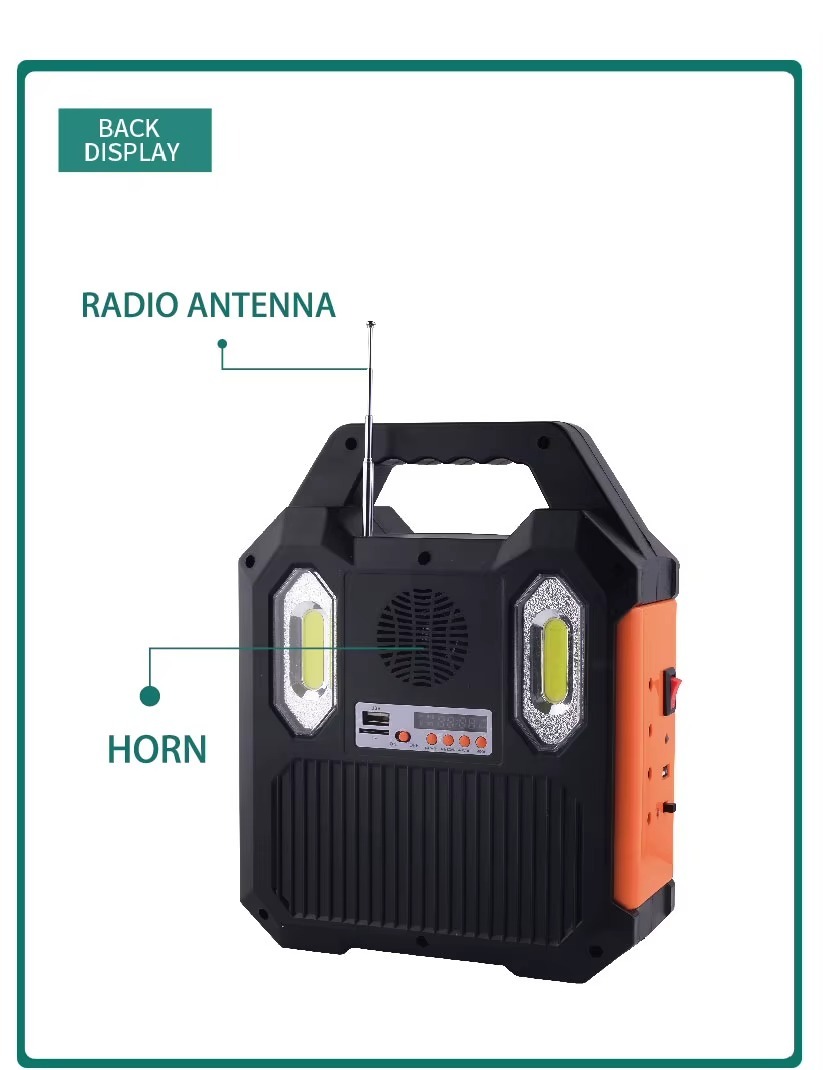AT-9028B DAT Solar Charging Lighting System – Solar LED Lighting Kit with MP3 & FM Radio | Built-in Rechargeable Battery at 9028b dat solar charging lighting system – solar led lighting kit with mp3 & fm radio | built in rechargeable battery