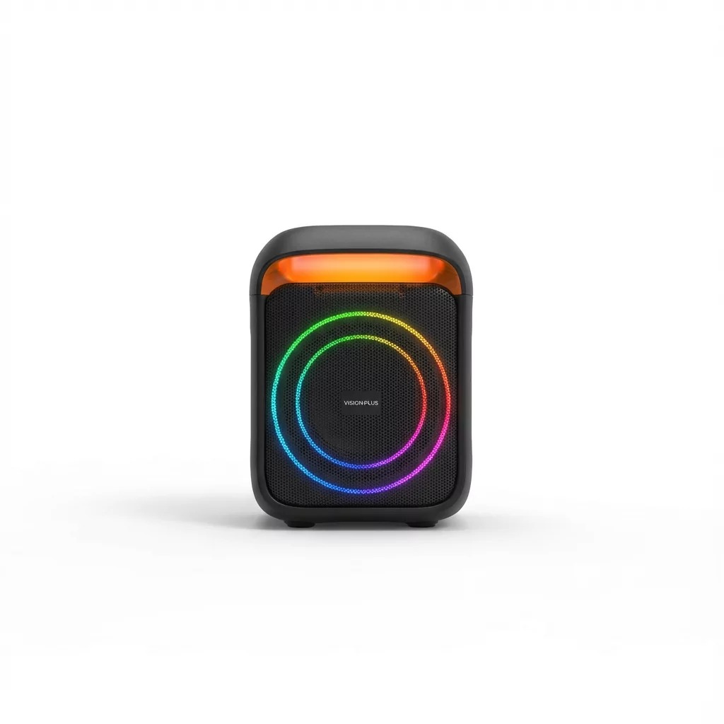 vision plus beat box mini 2 – 6.5" bluetooth party speaker (black) usb / aux support, strong bass output vision plus beat box mini 2 – 6.5" bluetooth party speaker (black) usb / aux support, strong bass output