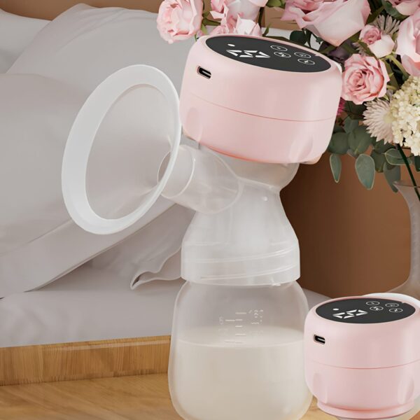 single portable breast pump electric intelligent integrated high suction breast pump breast milk postpartum portable painless silent, modern electric breast pump for feeding mothers – rechargeable hands free milk pump, 3 modes, 9 suction levels, bpa free, comfortable, portable & easy to clean