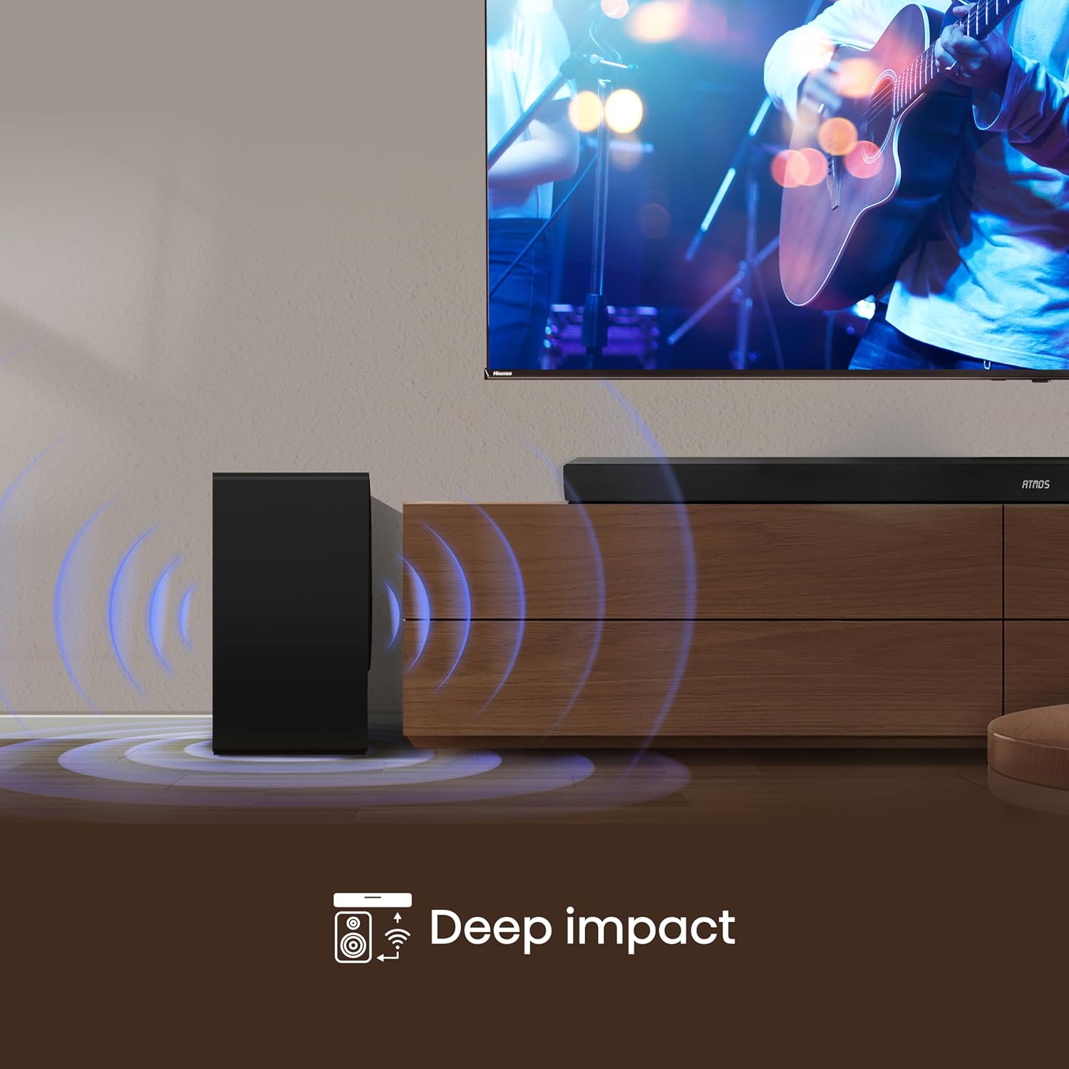 hisense ax5100q 5.1 channel soundbar – dolby atmos, dts:x & wireless surround sound | 6.5 inch wireless subwoofer | bluetooth wireless streaming hisense ax5100q 5.1 channel soundbar – dolby atmos, dts:x & wireless surround sound | 6.5 inch wireless subwoofer | bluetooth wireless streaming