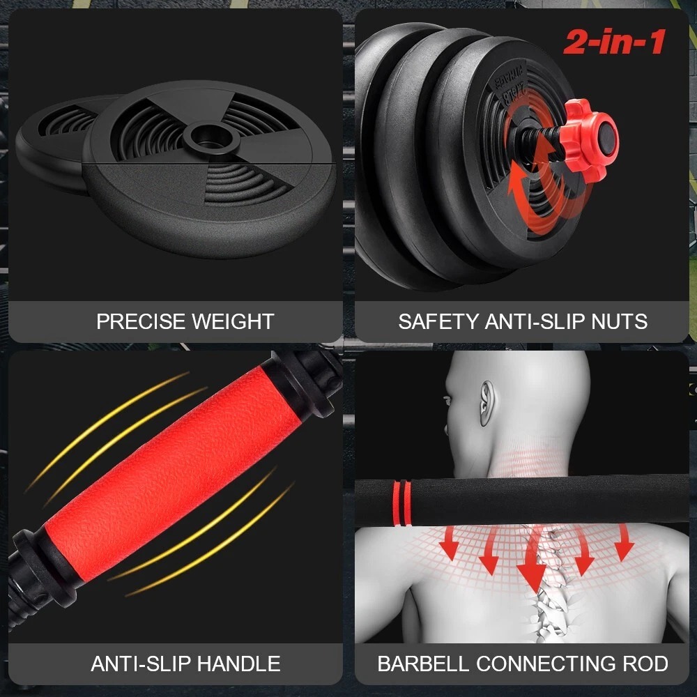 6 in 1 adjustable dumbbells set 30kg free weights exercise barbell with kettlebell handle and connecting rod for whole body workout at home gym for men women full body training gym 6 in 1 adjustable dumbbells set 30kg free weights exercise barbell with kettlebell handle and connecting rod for whole body workout at home gym for men women full body training gym