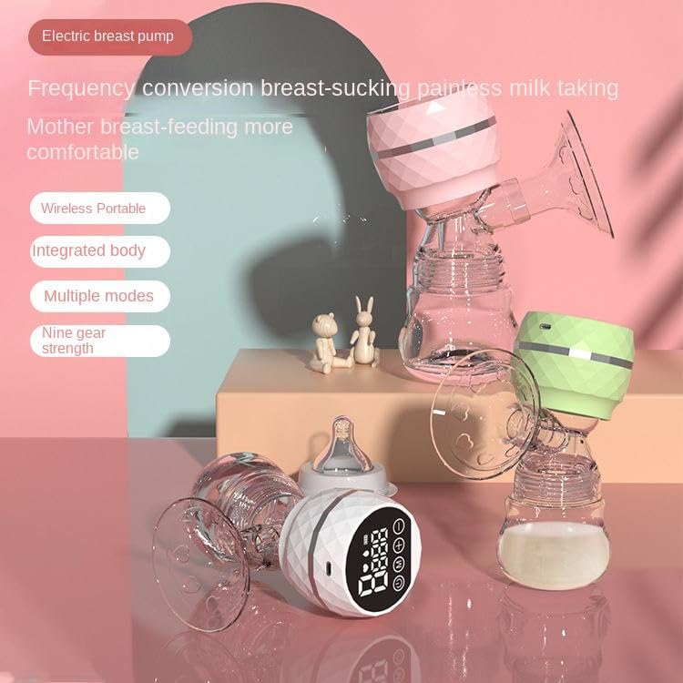 electric breast pump for baby feeding, noise reduction, usb rechargeable, 9 speed adjustment, 106° wide angle flange, bpa free, portable electric breast pump, 180ml capacity and multiple suction levels, safe & portable, (pack of 1,random color) electric breast pump for baby feeding, noise reduction, usb rechargeable, 9 speed adjustment, 106° wide angle flange, bpa free, portable electric breast pump, 180ml capacity and multiple suction levels, safe & portable, (pack of 1,random color)