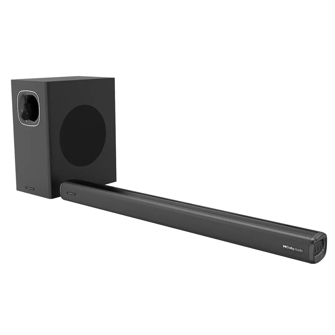 vision plus vp2121sb 450w soundbar with wireless 6.5" subwoofer, dolby audio, bluetooth 5.3 sound pro 450 2.1ch wireless soundbar black vision plus vp2121sb 450w soundbar with wireless 6.5" subwoofer, dolby audio, bluetooth 5.3 sound pro 450 2.1ch wireless soundbar black