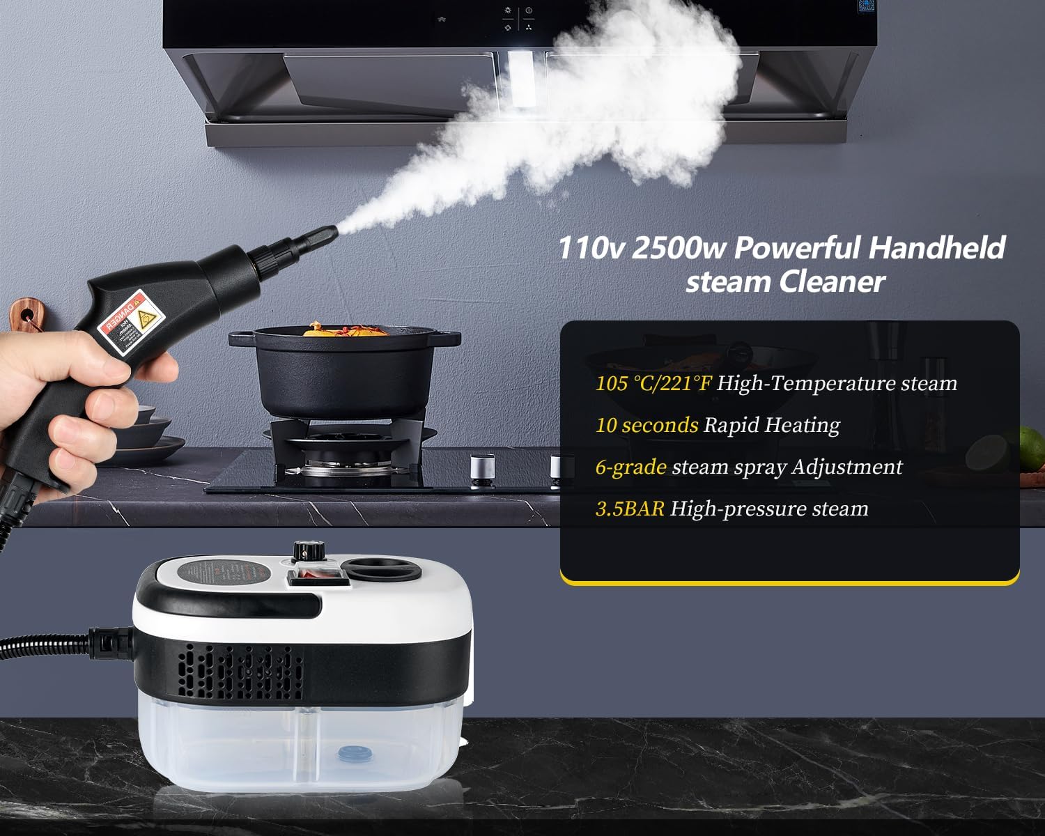 2500w 110/220v handheld pressurized steam cleaner, steam cleaner 2500w high pressure steamer for cleaning, car steamer handheld steam cleaner for home use, hardwood floor steam cleaner for upholstery, kitchen, bathroom, grout 2500w 110/220v handheld pressurized steam cleaner, steam cleaner 2500w high pressure steamer for cleaning, car steamer handheld steam cleaner for home use, hardwood floor steam cleaner for upholstery, kitchen, bathroom, grout