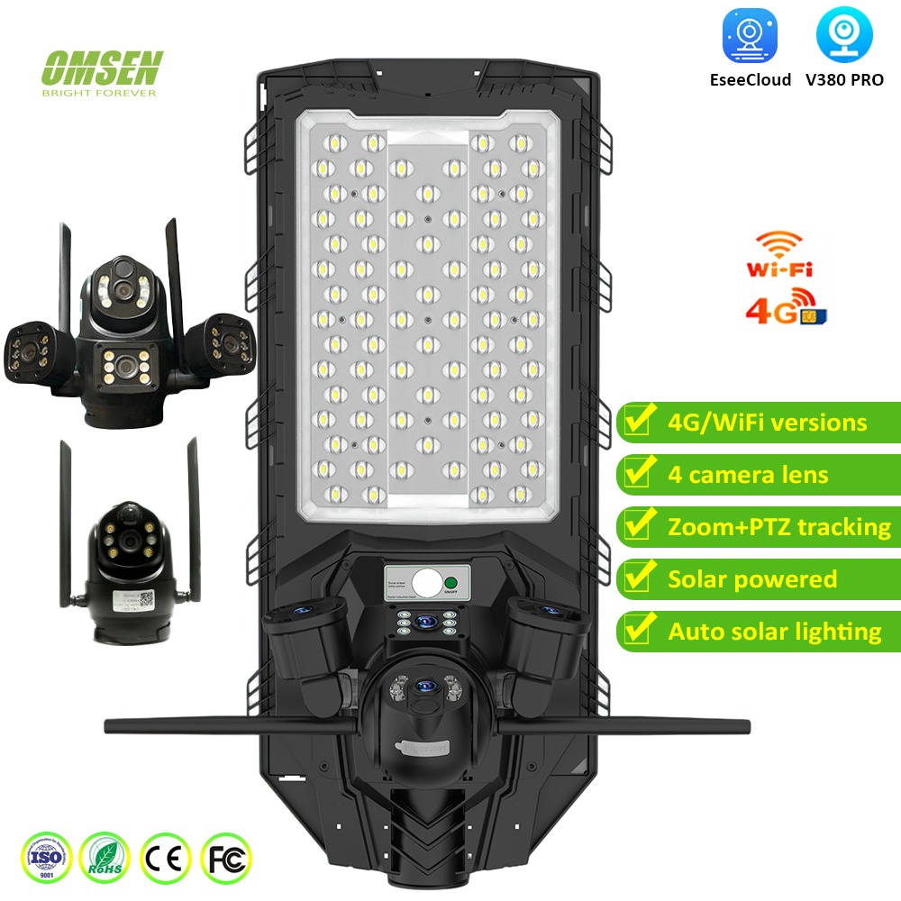 new 450 watts 2 in1 solar street light with ai triple lens solar camera, solar street light 450w with cctv ai camera wi fi 4g v380pro eseecloud waterproof ip66 for garden courtyard road farm, triple lens, 4g camera supports airtel or safaricom sim cards, motion tracking, two way audio, aov technology, v380 pro app, automatic light on and off street light new 450 watts 2 in1 solar street light with ai triple lens solar camera, solar street light 450w with cctv ai camera wi fi 4g v380pro eseecloud waterproof ip66 for garden courtyard road farm, triple lens, 4g camera supports airtel or safaricom sim cards, motion tracking, two way audio, aov technology, v380 pro app, automatic light on and off street light