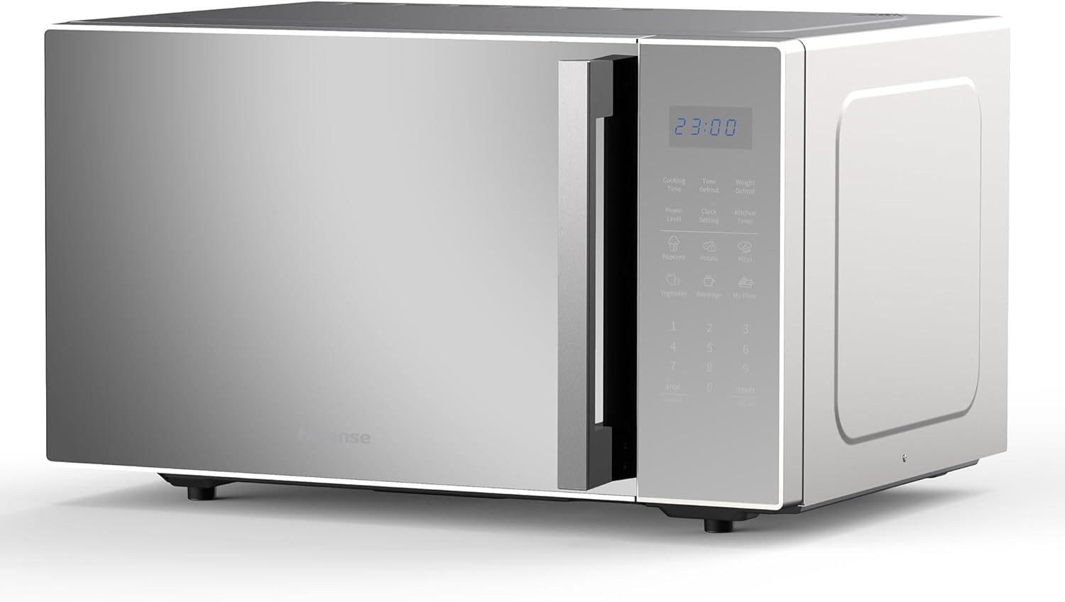 hisense 30l microwave oven, 11 power levels, preset programs, time and weight defrost, led display, cooking end signal, large capacity, h30moms9h