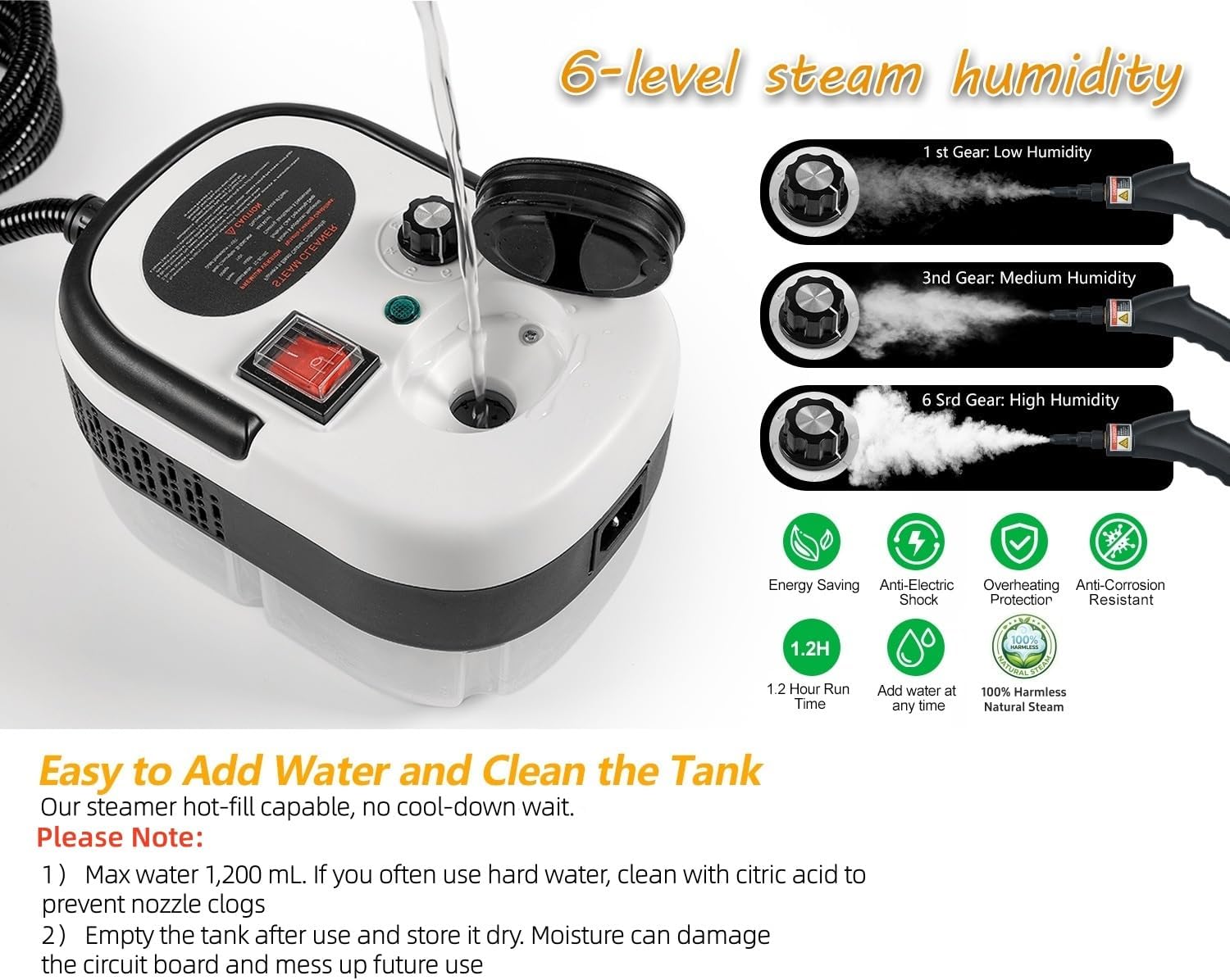 2500w 110/220v handheld pressurized steam cleaner, steam cleaner 2500w high pressure steamer for cleaning, car steamer handheld steam cleaner for home use, hardwood floor steam cleaner for upholstery, kitchen, bathroom, grout 2500w 110/220v handheld pressurized steam cleaner, steam cleaner 2500w high pressure steamer for cleaning, car steamer handheld steam cleaner for home use, hardwood floor steam cleaner for upholstery, kitchen, bathroom, grout