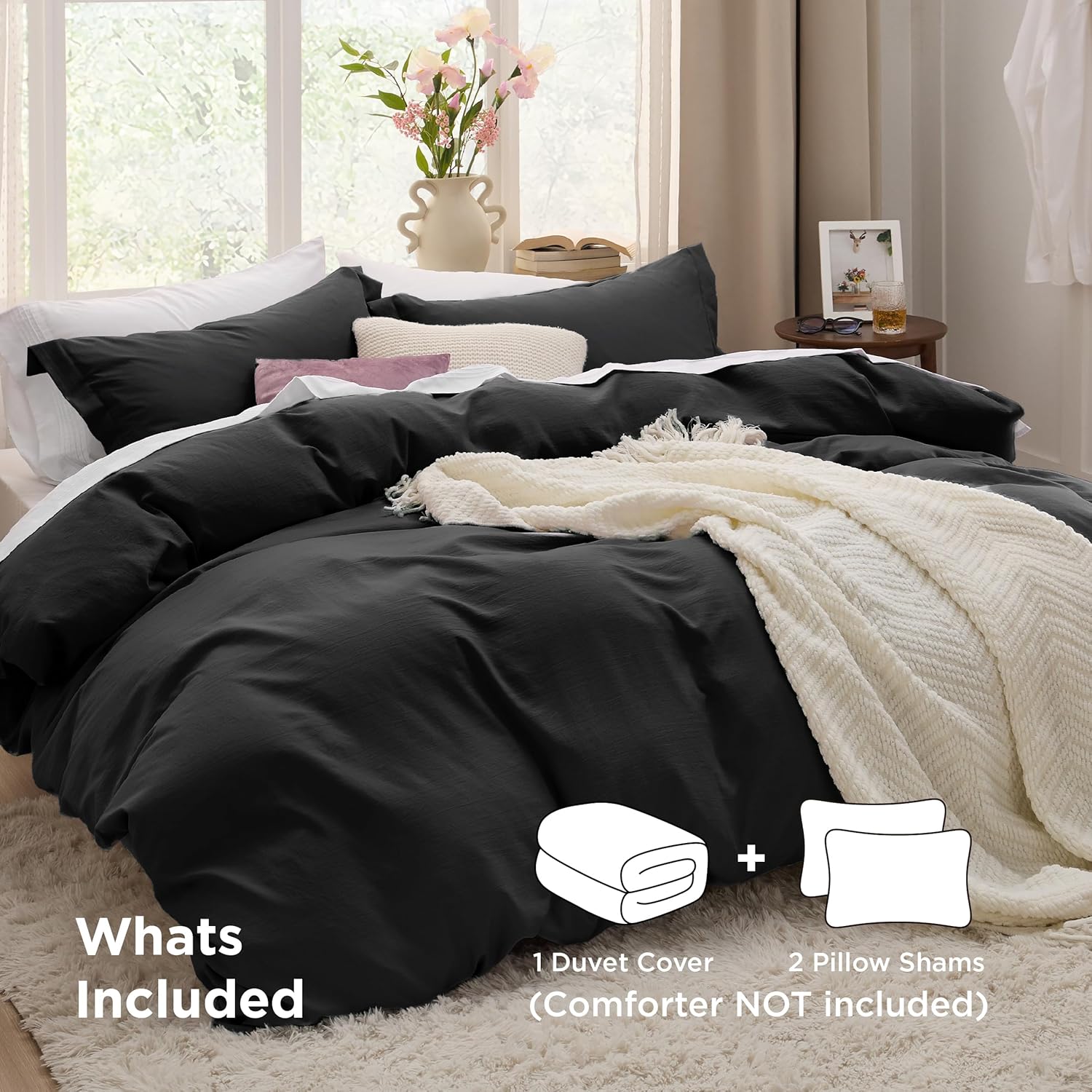 plain double sided color cotton duvet cover 4 pc set ➖2 pillowcases ➖1 bedsheet ➖1 duvet cover, for 6 by 6 bed plain double sided color cotton duvet cover 4 pc set ➖2 pillowcases ➖1 bedsheet ➖1 duvet cover, for 6 by 6 bed