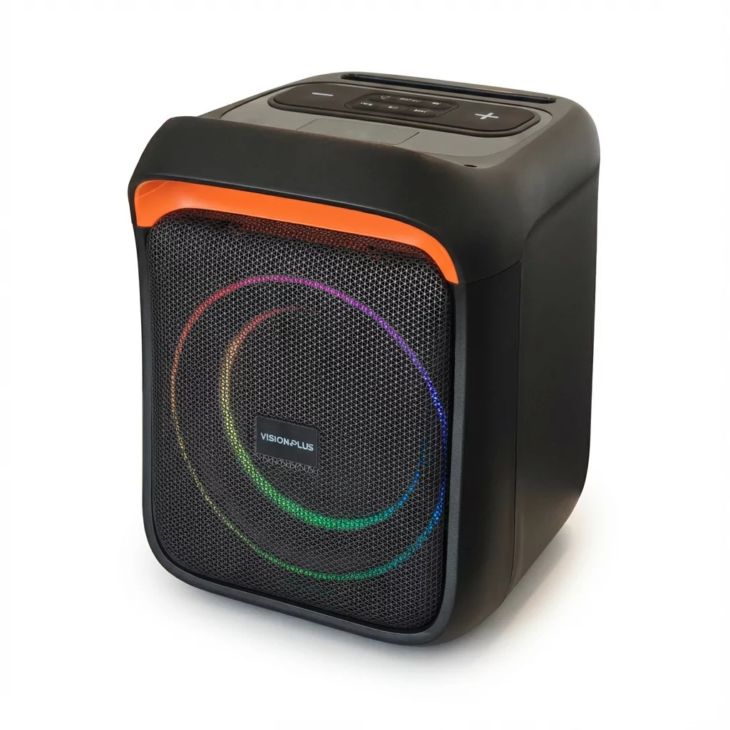vision plus beat box mini 2 – 6.5" bluetooth party speaker (black) usb / aux support, strong bass output vision plus beat box mini 2 – 6.5" bluetooth party speaker (black) usb / aux support, strong bass output