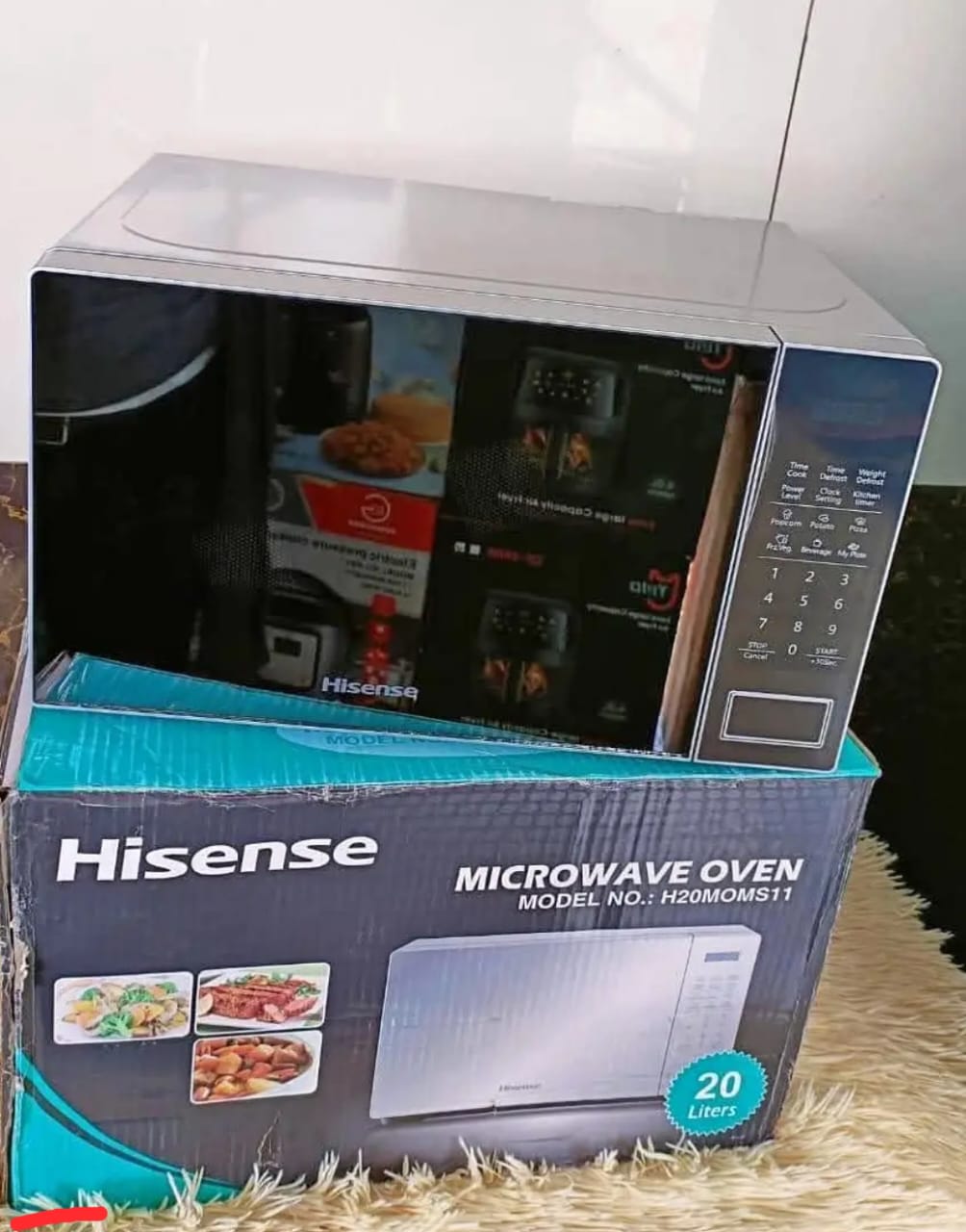 hisense h20moms15 digital 20l grill microwave oven (silver),