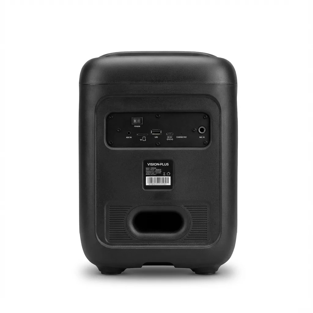 vision plus beat box mini 2 – 6.5" bluetooth party speaker (black) usb / aux support, strong bass output vision plus beat box mini 2 – 6.5" bluetooth party speaker (black) usb / aux support, strong bass output