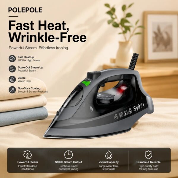 Hot Selling Syinix Steam Iron PolePole Leak-Proof Non-Stick Coating