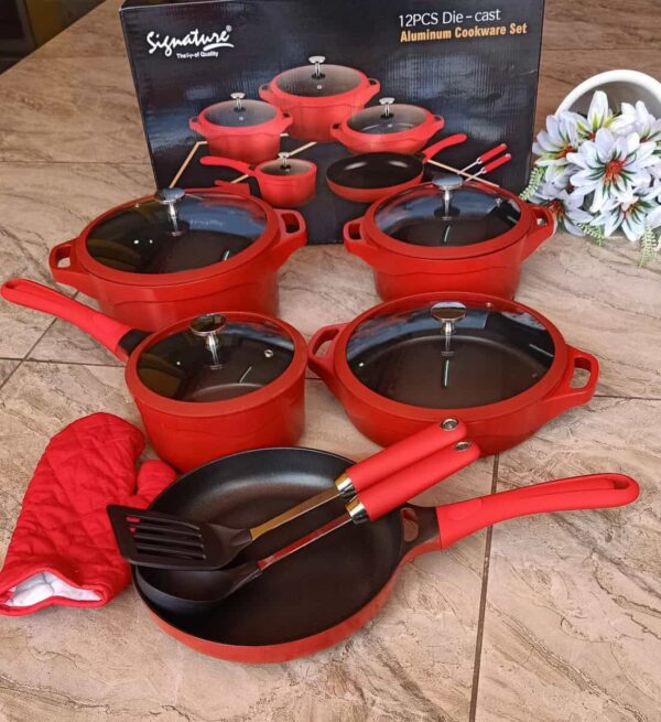 Signature 12 pcs Die Cast Cookware set SG-DCCS-12R