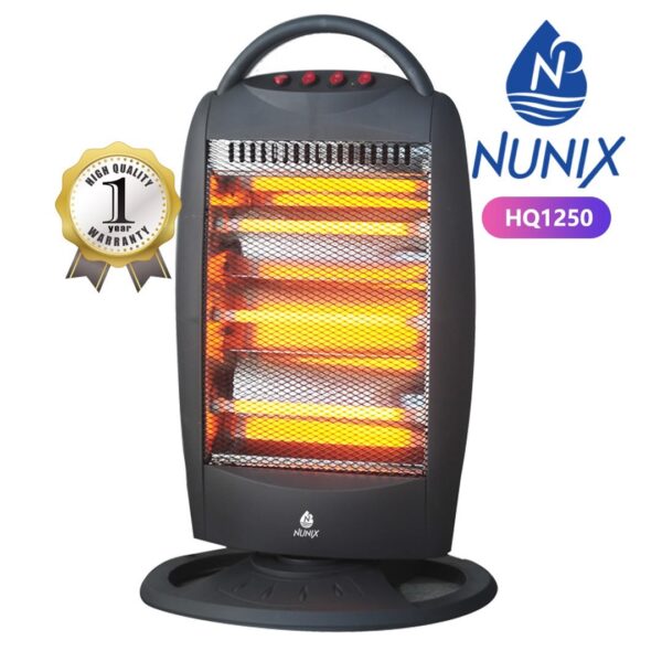 Nunix HQ1250 Quartz Room Heater - Oscillating, 1200W