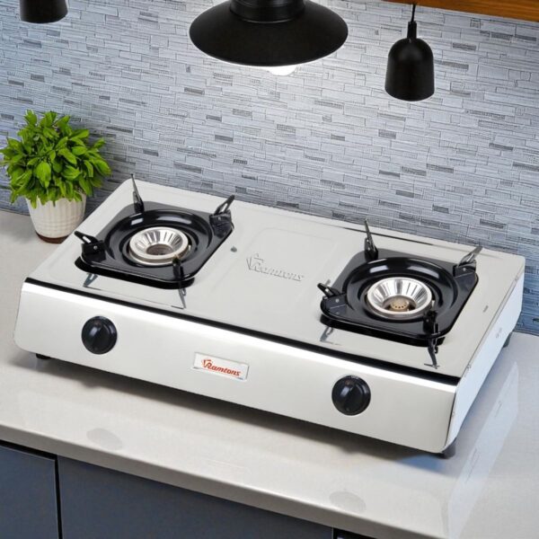 RAMTONS GAS COOKER 2 BURNER STAINLESS STEEL- RG/518