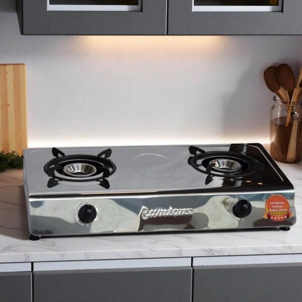 TONS GAS COOKER 2 BURNER STAINLESS STEEL- RG/538