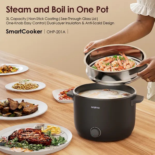 Oraimo SmartCooker 1000W 3L Electric Cooker - Image 3