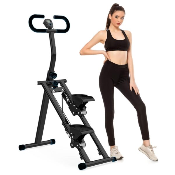 Stair Stepper Vertical Climber Exercise Machine with Adjustable Handlebar & Pedals | Full-Body Workout, Weight Loss & Cardio Trainer | Compact Hydraulic Stair Master