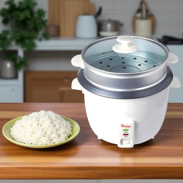 RAMTONS RICE COOKER+STEAMER 2.8 LITERS WHITE- RM/290