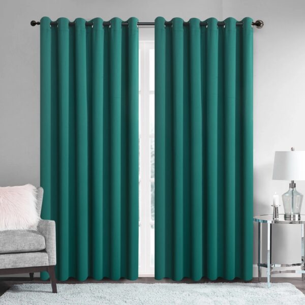 Green Mustard 3-Piece Window Curtains with Sheer - 2.5m