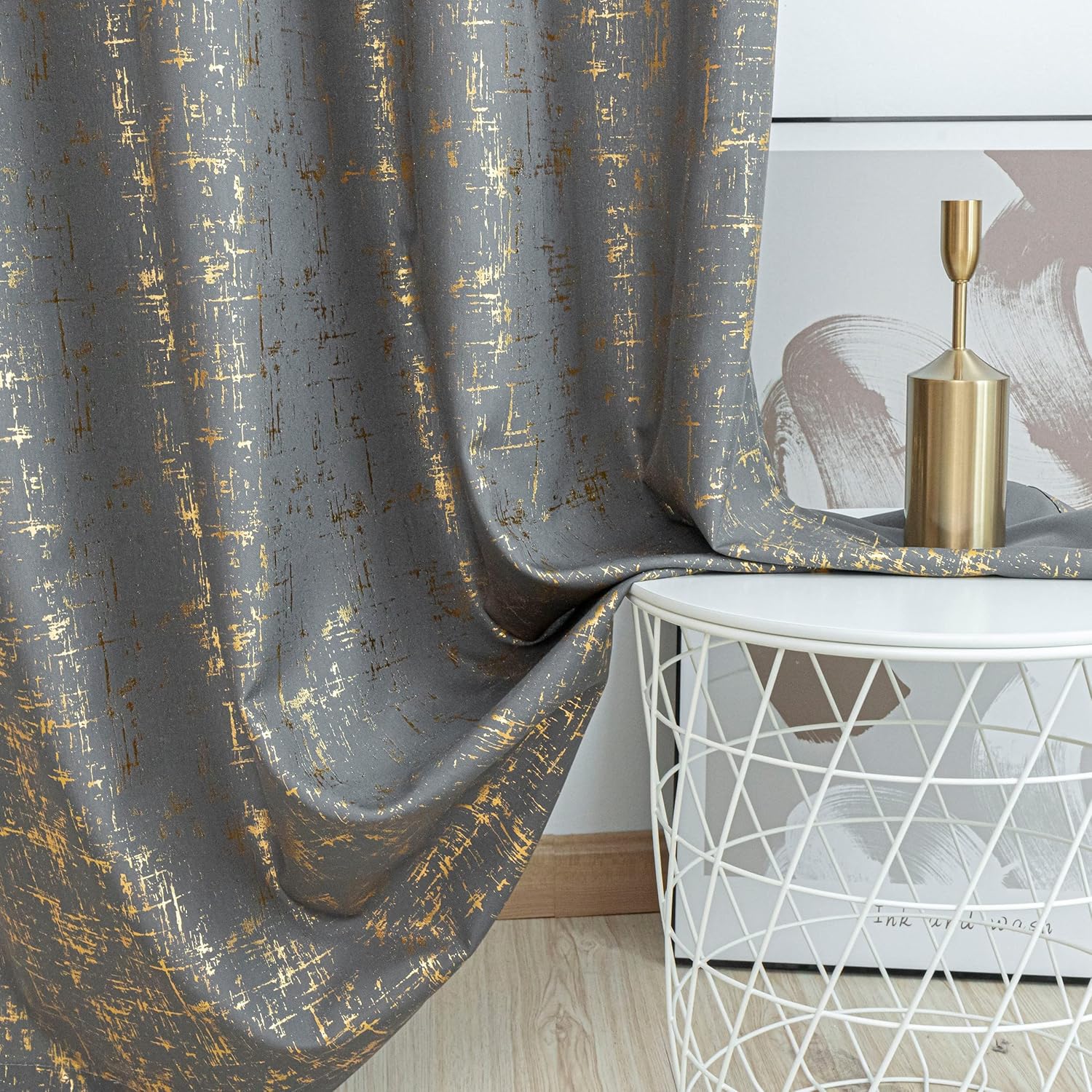 Black 3-Piece Window Curtains with Sheer - Eyelet, 2.5m - Image 4